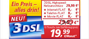 DSL Geschwindigkeiten bis zu 6016 kbits/s ! Highspeed kabellos!*